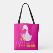  Stay Classy Stay Swanny Funny Reading Swanny Tote Bag (Achterkant)