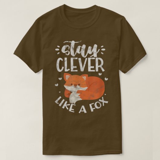 Stay Clever Like A Fo Foes Kawaii Distressed  T-shirt (Design voorkant)