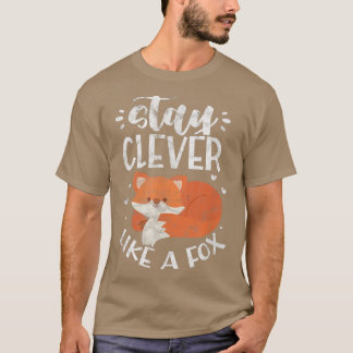 Stay Clever Like A Fo Foes Kawaii Distressed  T-shirt