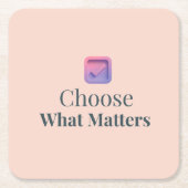 Stay Close to What Heals You Minimal Motivational  Kartonnen Onderzetters (Voorkant)