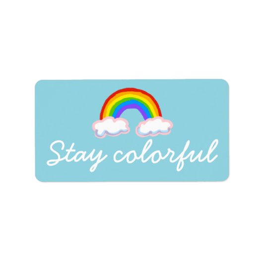 Stay colorful etiket (Voorkant)
