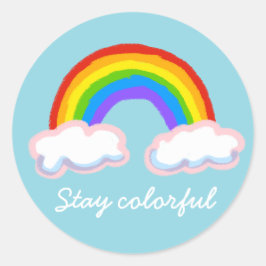 Stay colorful ronde sticker