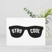 STAY COOL aangepaste uitnodiging (Staand voorkant)