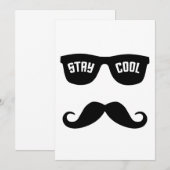 STAY COOL aangepaste uitnodiging (Voorkant / Achterkant)