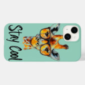 Stay Cool - Giraffe met zonnebril Illustratie Case-Mate iPhone Case (Achterkant (horizontaal))