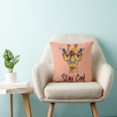 Stay Cool - Giraffe met zonnebril Illustratie Kussen (Stoel)