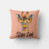 Stay Cool - Giraffe met zonnebril Illustratie Kussen (Voorkant)