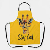 Stay Cool - Giraffe met zonnebril Illustratie Schort (Voorkant)