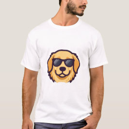 Stay Cool Golden Retriever Mascot - Bold Minimalis T-shirt