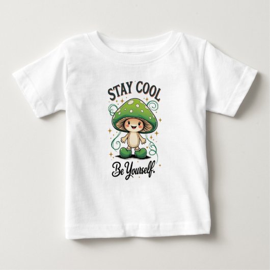 Stay Cool Mushroom –  Cartoon T-shirt (Voorkant)