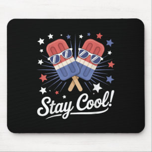 Stay Cool Popsicle voor jongens Mannen 4 juli Amer Muismat