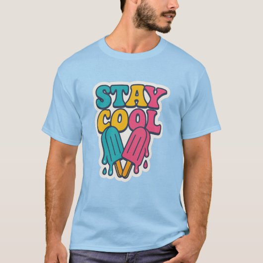 Stay Cool – Retro Summer Popsicle T-shirt (Voorkant)
