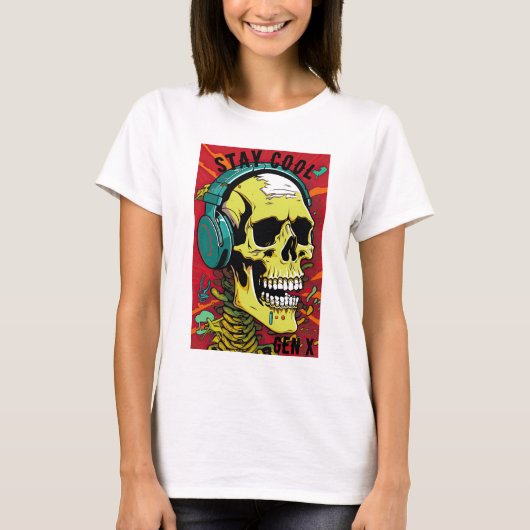 Stay Cool Skull Gen X T-shirt (Voorkant)