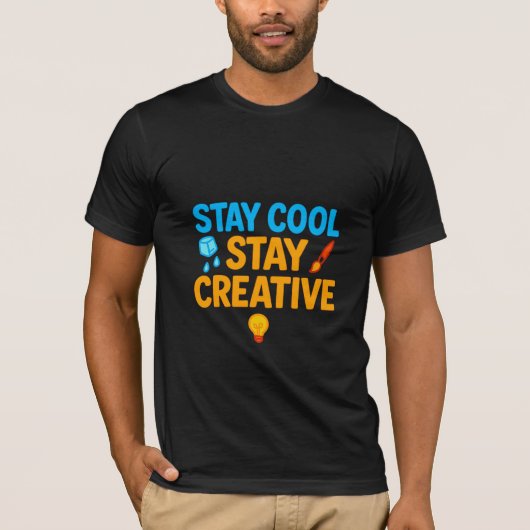 Stay Cool Stay Creative Mannen T-Shirt – Inspirere (Voorkant)