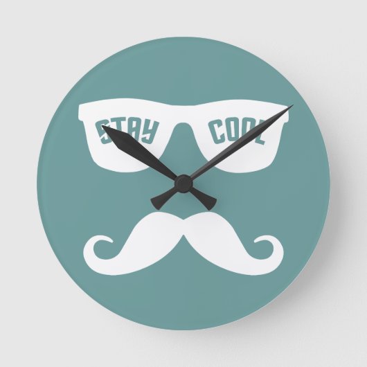 STAY COOL-wandklok Ronde Klok (Voorkant)