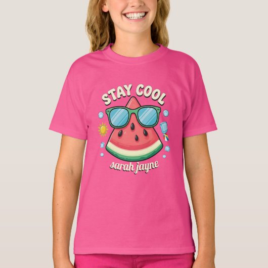 Stay Cool Watermelon Summer Vibes T-shirt (Voorkant)