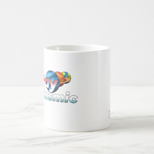Stay Cosmic Minimal Space Typography Coffee Mug Koffiemok (Center)