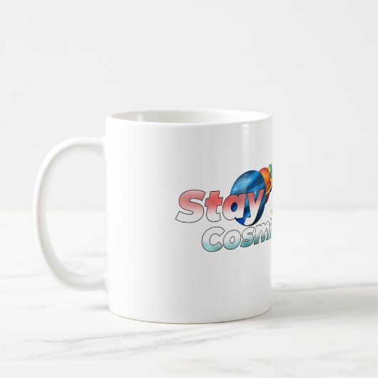 Stay Cosmic Minimal Space Typography Coffee Mug Koffiemok (Links)