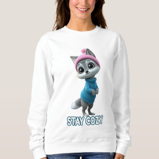 Stay Cozy Cute Winter Fox adorable Cold Weather An Trui (Voorkant)