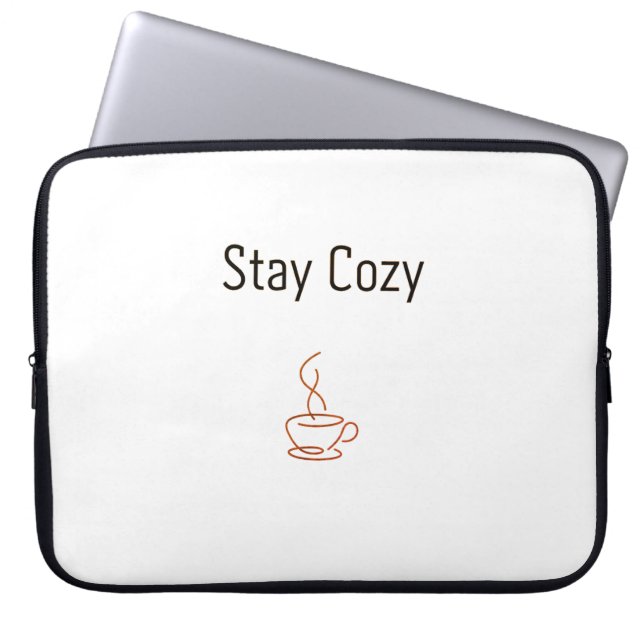 Stay Cozy Laptop Sleeve | Minimal Cozy Aesthetic D (Voorkant)