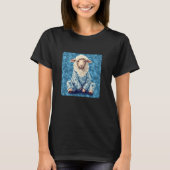 Stay Cozy with a Funny Sheep in Pajamas T-shirt (Voorkant)