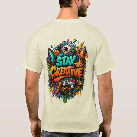 Stay Creative Graffiti Art T-Shirt | Urban Street  (Achterkant)
