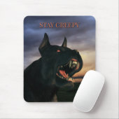 Stay Creepy. Big, black dog Muismat (Met muis)