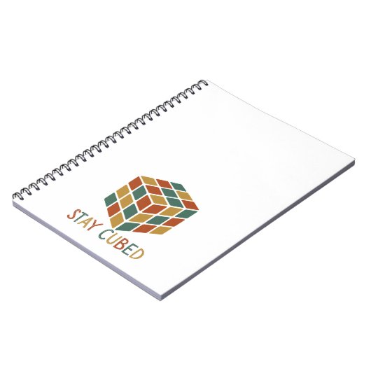 Stay Cubed | Logic Cube Retro Style Puzzel Notitieboek (Linkerzijde)