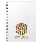 Stay Cubed | Logic Cube Retro Style Puzzel Notitieboek (Voorkant)