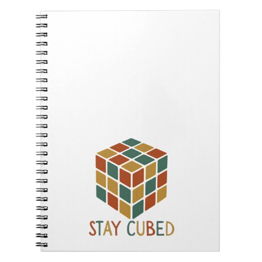 Stay Cubed | Logic Cube Retro Style Puzzel Notitieboek (Voorkant)