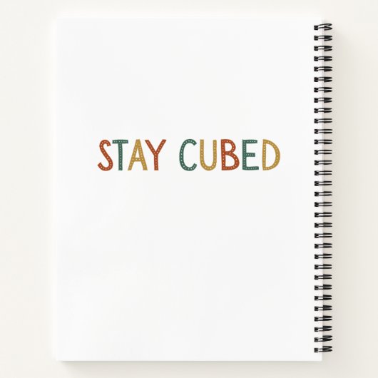 Stay Cubed | Logic Cube Retro Style Puzzel Notitieboek (Achterkant)