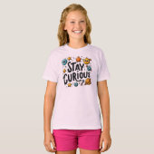 Stay Curious Kinder’ T-Shirt – Fun Space & Science (Voorkant volledig)