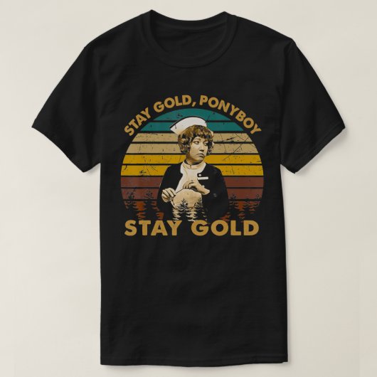 Stay Design Arts Gold Ponyboy Vaporware Outsiders T-shirt (Design voorkant)
