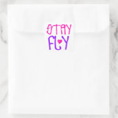 Stay Fly retro 90s slang Vierkante Sticker (Tas)