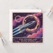 Stay Focused And Extra Sparkly Kaart (Voorkant / Achterkant in situ)