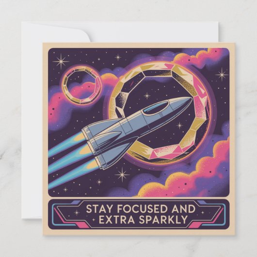 Stay Focused And Extra Sparkly Kaart (Voorkant)