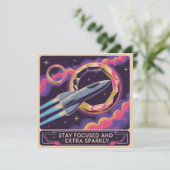Stay Focused And Extra Sparkly Kaart (Staand voorkant)