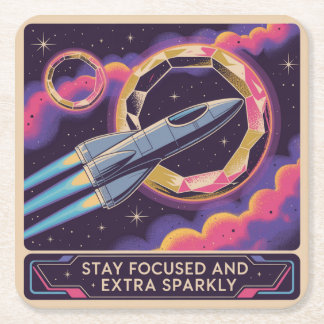 Stay Focused And Extra Sparkly Kartonnen Onderzetters