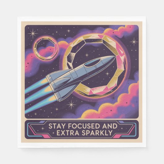 Stay Focused And Extra Sparkly Servet (Voorkant)