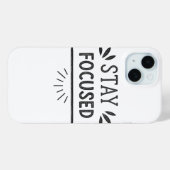 Stay Focused Minimal Motivational Phone Case (Achterkant (horizontaal))
