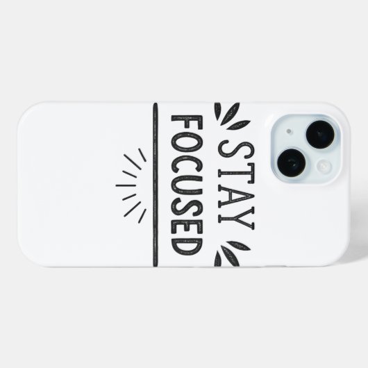 Stay Focused Minimal Motivational Phone Case (Achterkant (horizontaal))