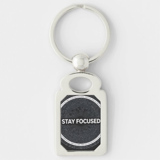 Stay Focused Motivational Keychain – (Voorkant)
