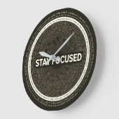 Stay Focused Motivational Wall Clock – Inspiration Grote Klok (Hoek)