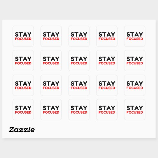 STAY FOCUSED VIERKANTE STICKER (Vel)