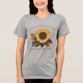 "Stay for the Sunflowers" Suicide Prevention Tri-Blend Shirt (Voorkant)