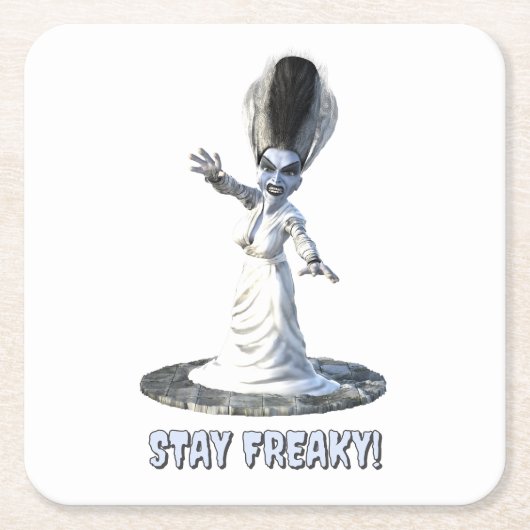 Stay Freaky! Bride of Frankenstein Kartonnen Onderzetters (Voorkant)
