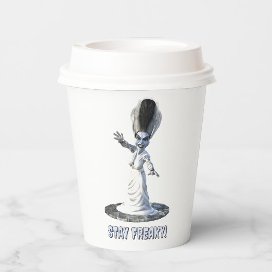 Stay Freaky! Bride of Frankenstein Papieren Bekers (Achterkant)