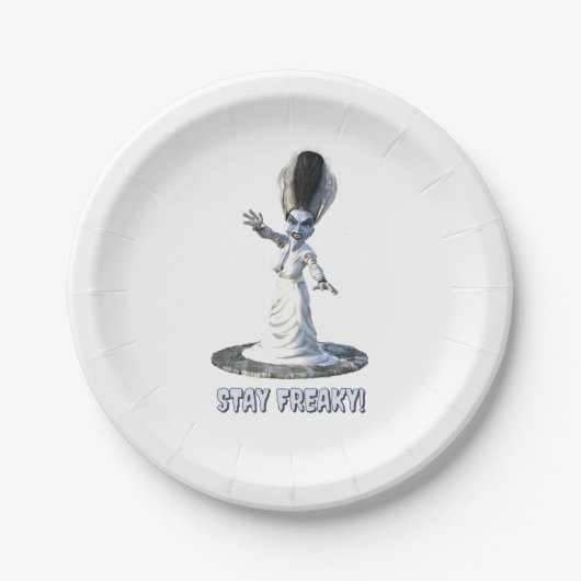 Stay Freaky! Bride of Frankenstein Papieren Bordje (Voorkant)
