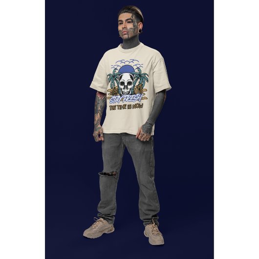 Stay Fresh Skull Beach T-shirt – Edgy Surf