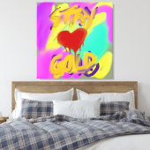 STAY GOLD CANVAS AFDRUK (Insitu (Slaapkamer))